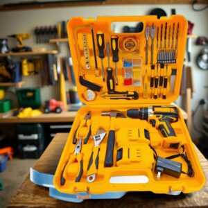 21V Cordless Power Drill/Driver for Home Renovation (Wood & Metal Drilling) – Includes 2 Batteries