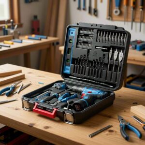 Portable 12V Cordless Drill Combo Kit – Household & Industrial Battery-Powered Drill with Toolbox and Tool Set