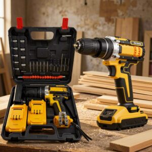 Professional and Practical Home Use Cordless Drill and Basic Tool Set for Electricians