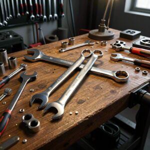 High Carbon Steel Combination Wrench Set Torx Open End with Ratchet Fork End Metric Measuring System