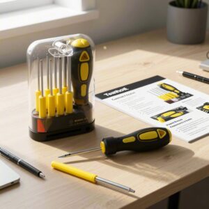 9-Piece Magnetic Screwdriver Set (Hard Case) – Professional-Grade 45-Steel Tools for Mobile Phones, Computers, Home Use, Automotive Repair, and Emergencies