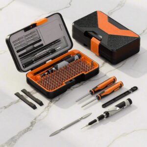 166-in-1 Precision Screwdriver Set with 123 Bits – Magnetic Repair Tool Kit for Mobile Phones, Laptops, Watches, and Electronics