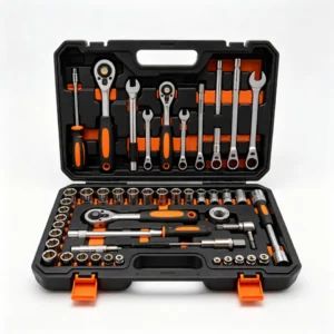 Auto Mechanic Socket Ratchet Wrench Tool Set, vehicle repair hardware tools for automobile maintenance
