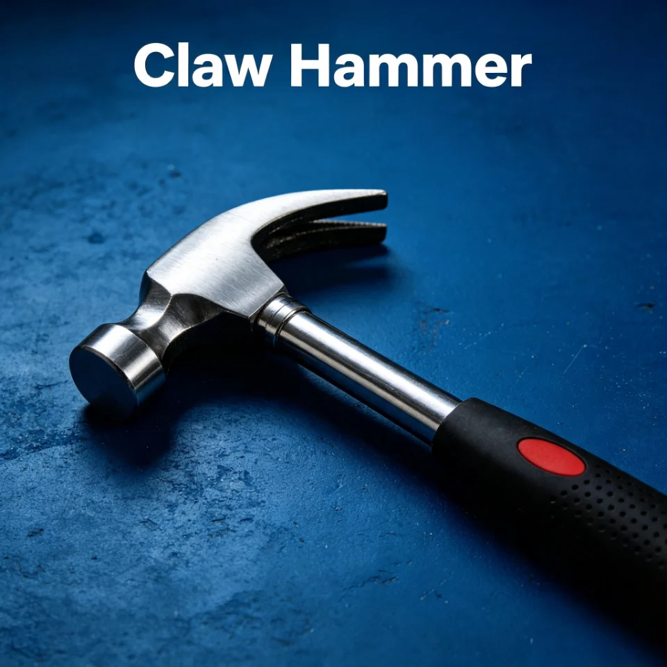 Heavy‑duty claw hammer for nail driving and nail pulling work