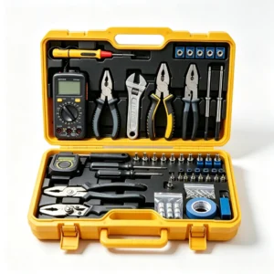 Insulated anti-shock electrician hand tool set, VDE certified tools for circuit wiring and electrical maintenance