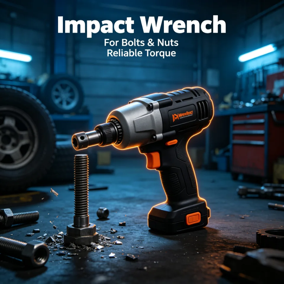Details of cordless high torque impact wrench
