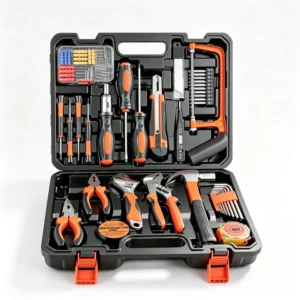 Hand Tool Combo Kit with Hard Storage Tool Box, Multi-purpose Repair Hand Tools Set